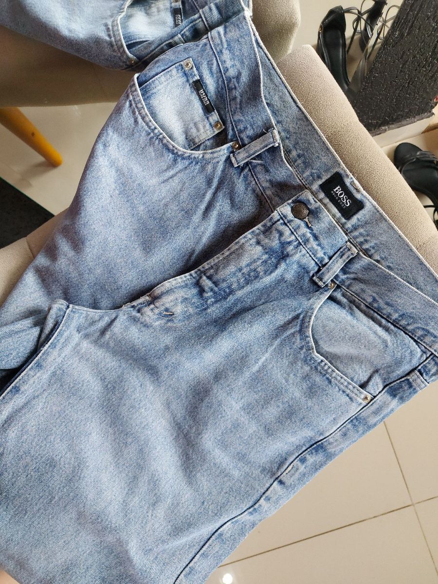 Jeans cintura alta con lazada