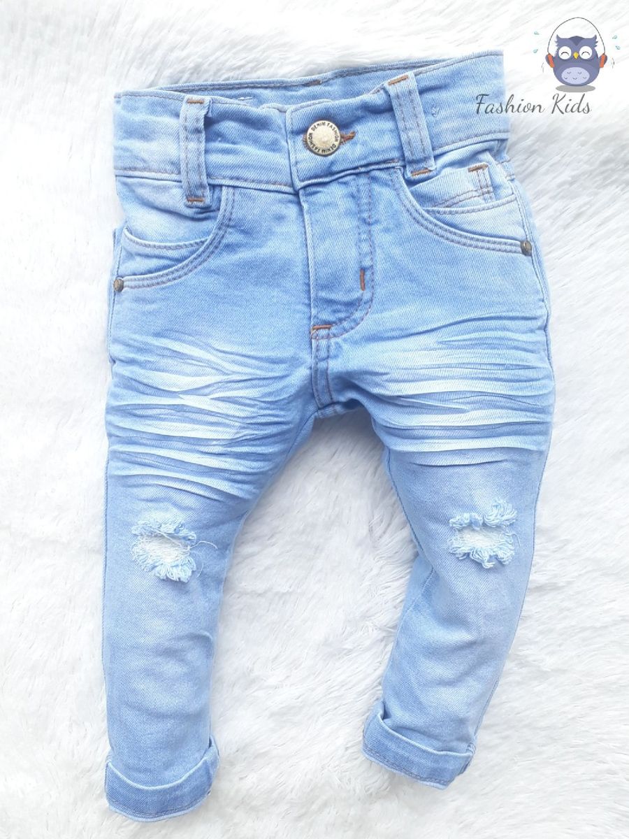 calça jeans bebe rasgadinha