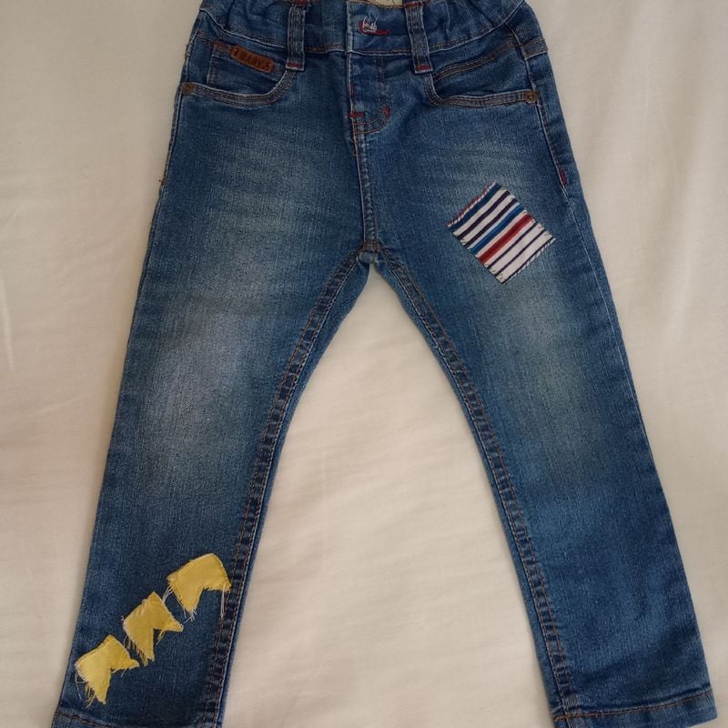 Shops calça jeans infantil customizada