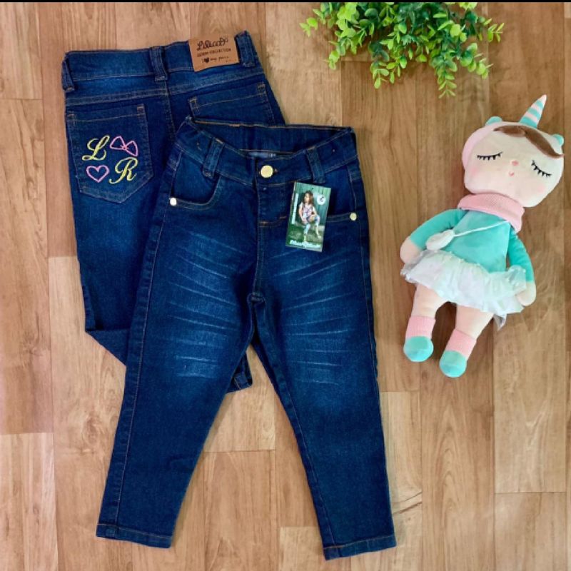 Calça jeans 2024 infantil customizada