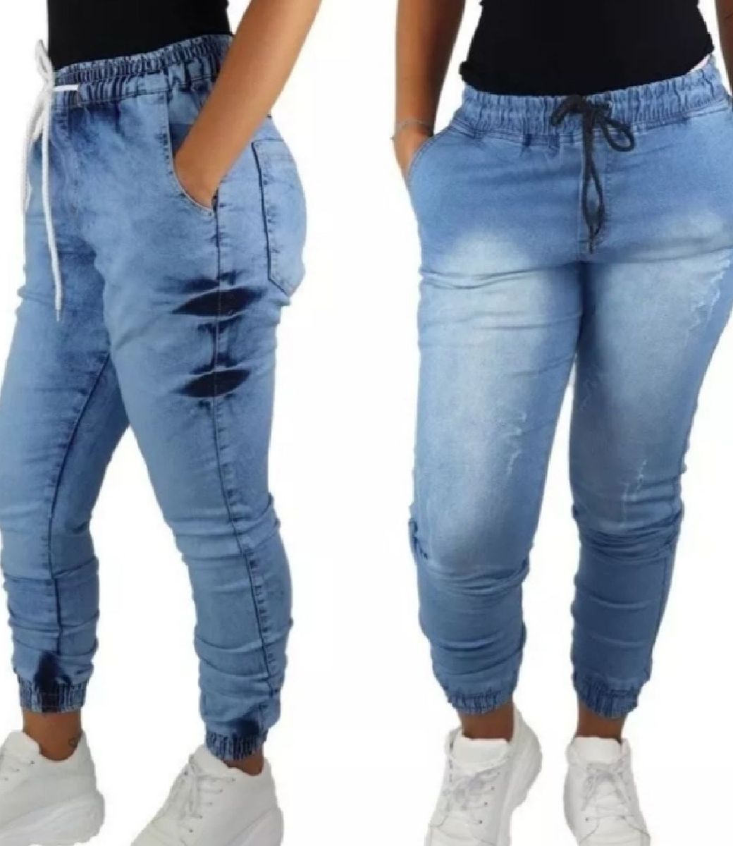 calça jeans ate a canela feminina