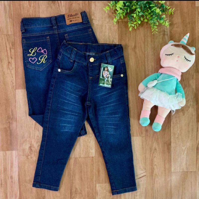 Kit Com 3 Calças Jeans Infantil ou Juvenil Para Meninas. Roupa