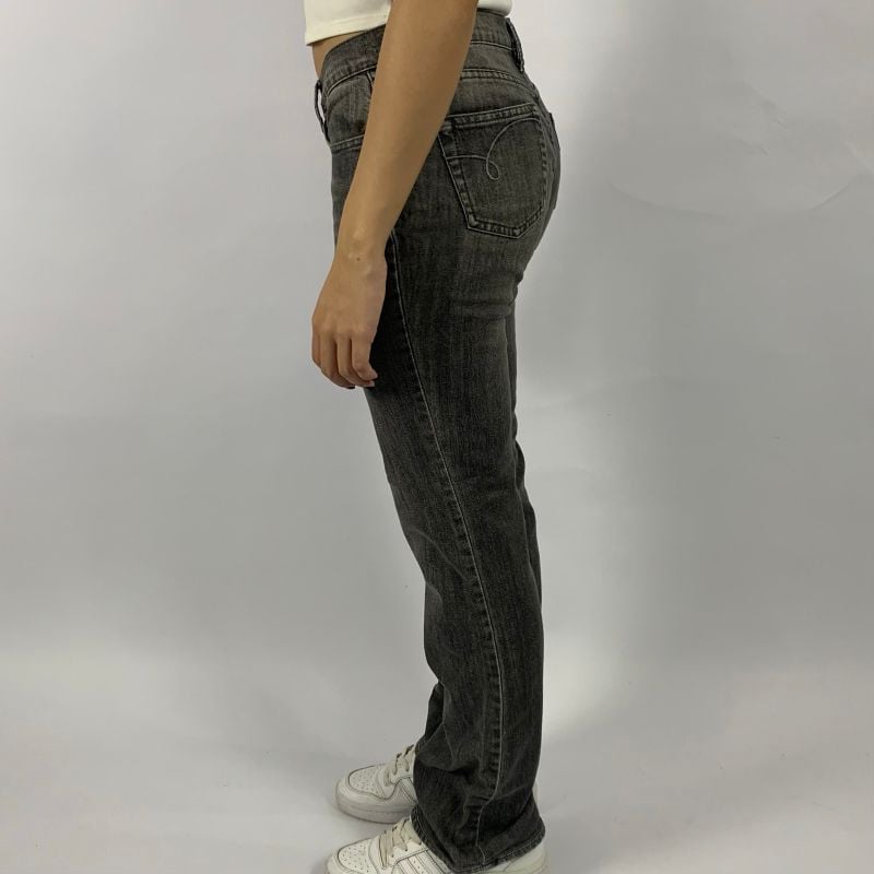 Calça Jeans Lacoste Preta Cinza Estonada Feminina Usado
