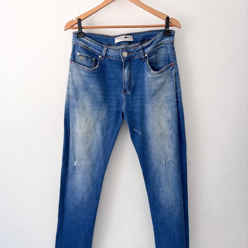 Calça Jeans Lacoste Slim Calça Feminina Lacoste Usado 95802101 enjoei