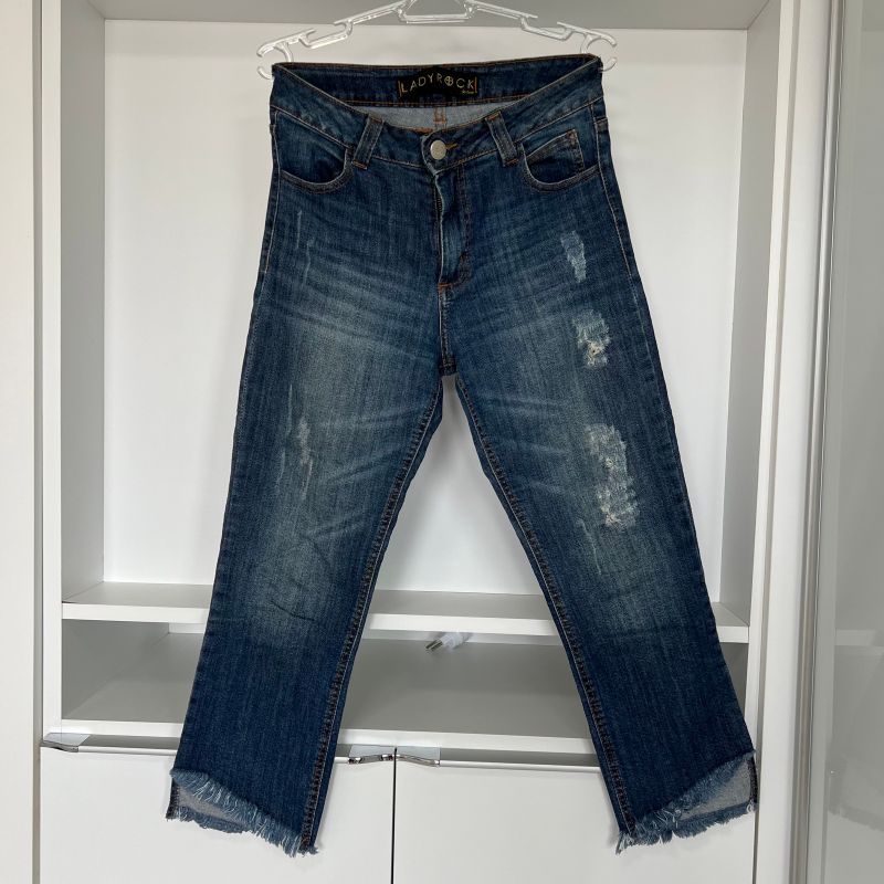 Calça jeans feminina lady hot sale rock