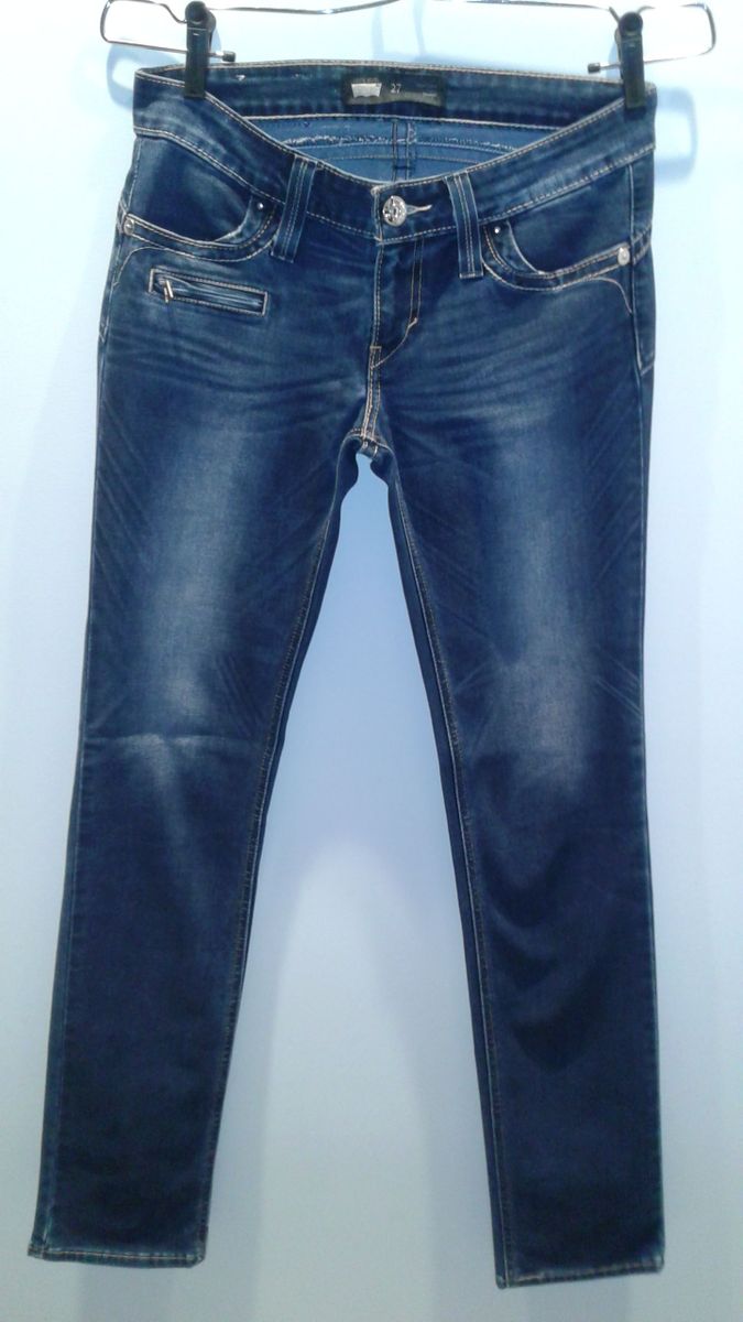 calça jeans preta feminina levis