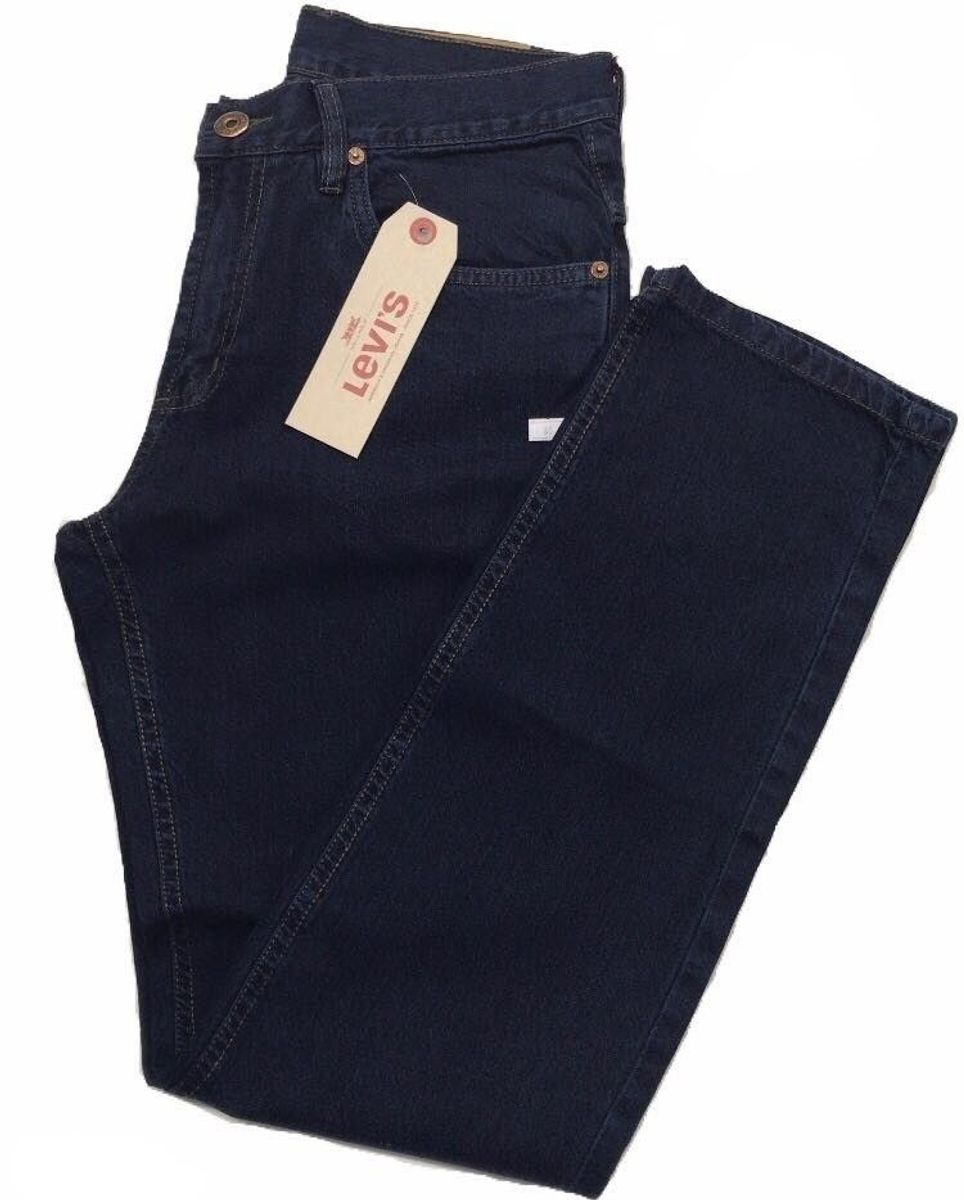 calça jeans tradicional reta masculina