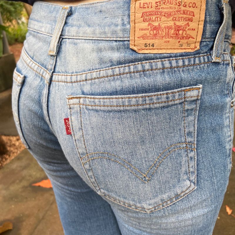 Calça Jeans Levis Vintage Lavagem Clara Cintura Baixa Flair