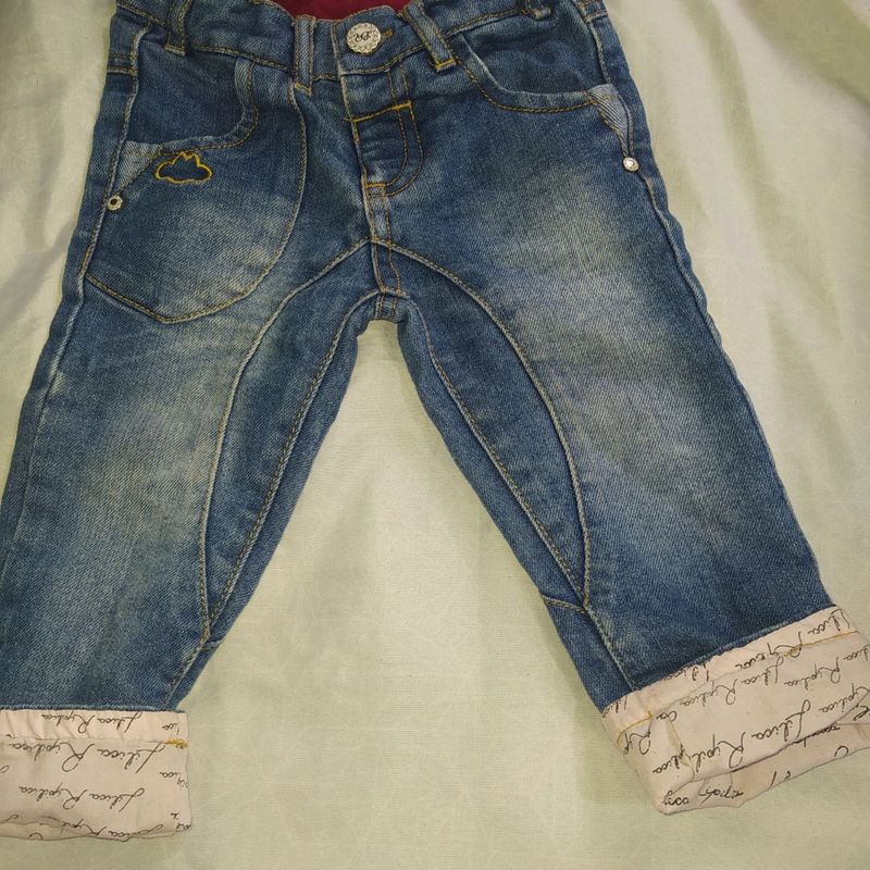 Calça jeans infantil 2024 feminina lilica ripilica