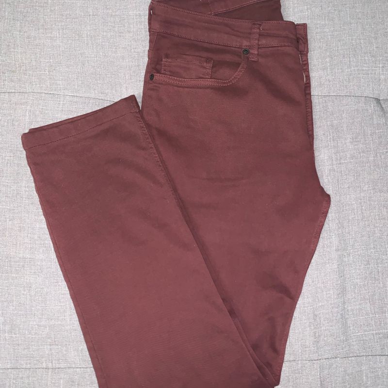 Calça jeans hot sale bordo masculina