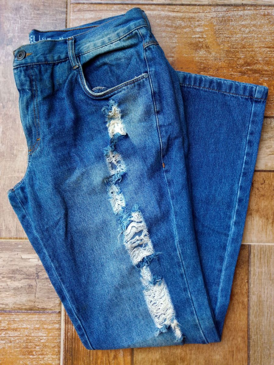 calça jeans masculina rasgado renner