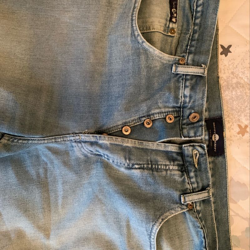 Calça jeans masculina com fechamento hot sale em botões