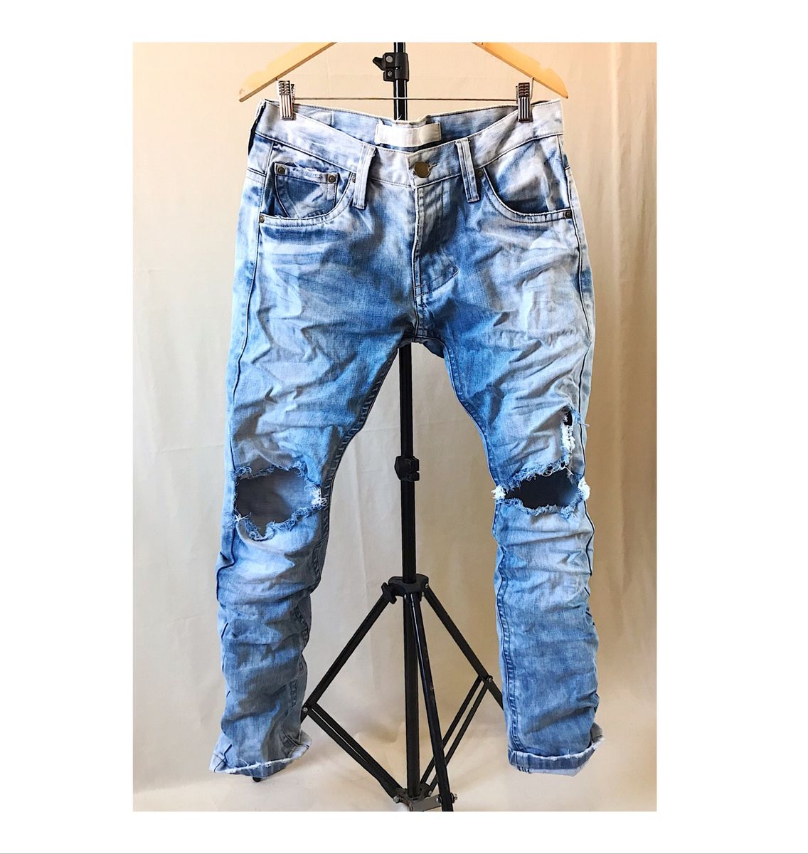 calça jeans masculina opera rock