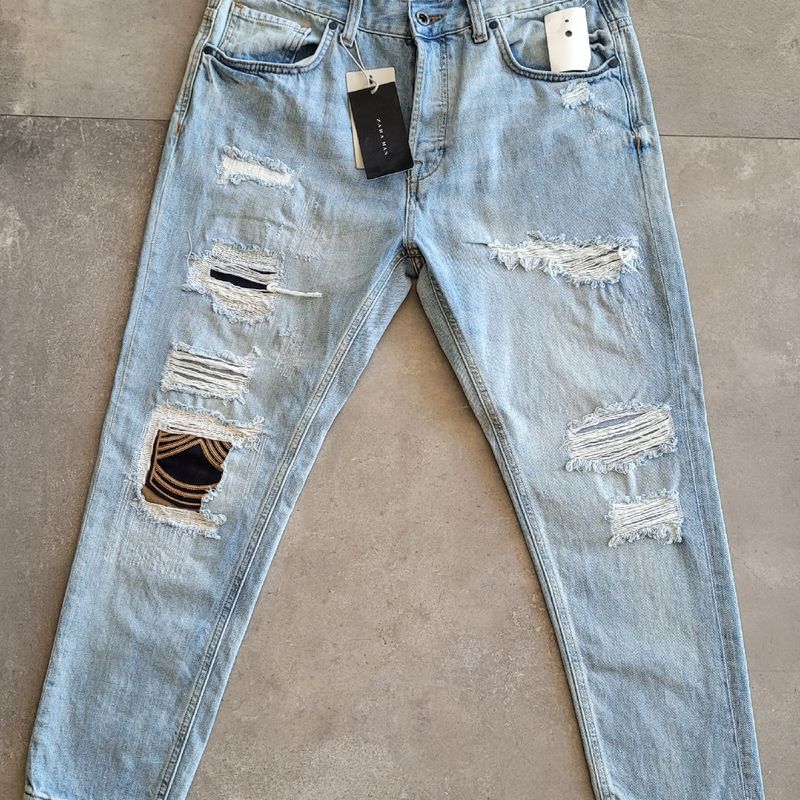 Denim CalÃ§a Da Zara Masculina Slim Fit Zara CalÃ§as Masculinas CalÃ§