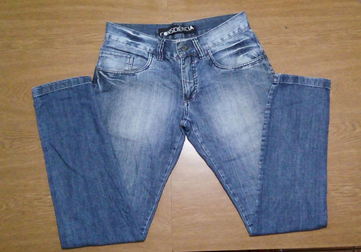 calça jeans masculina consciência