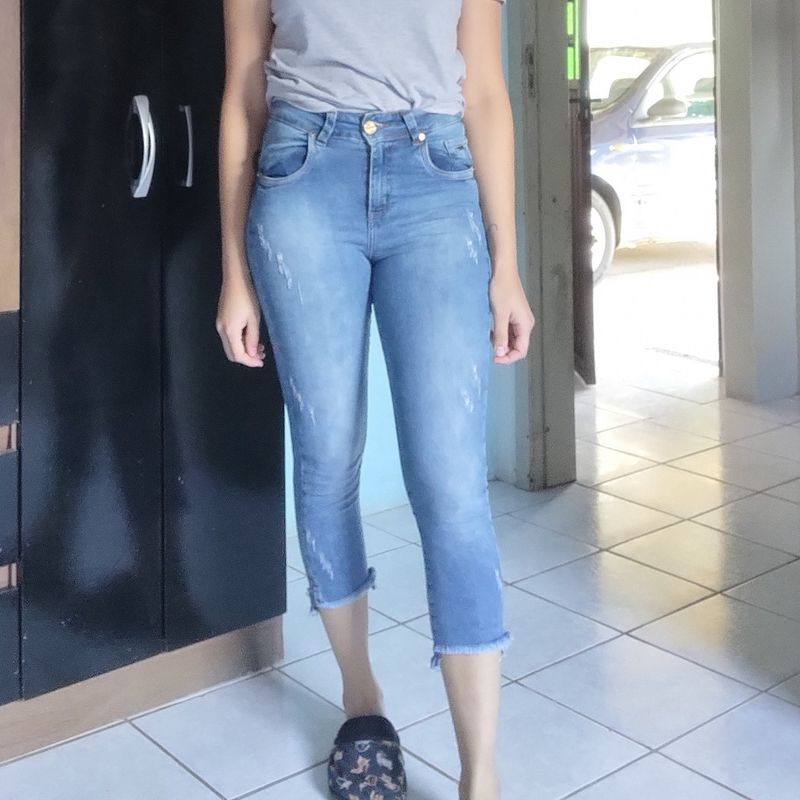 Meia calça jeans sales feminina