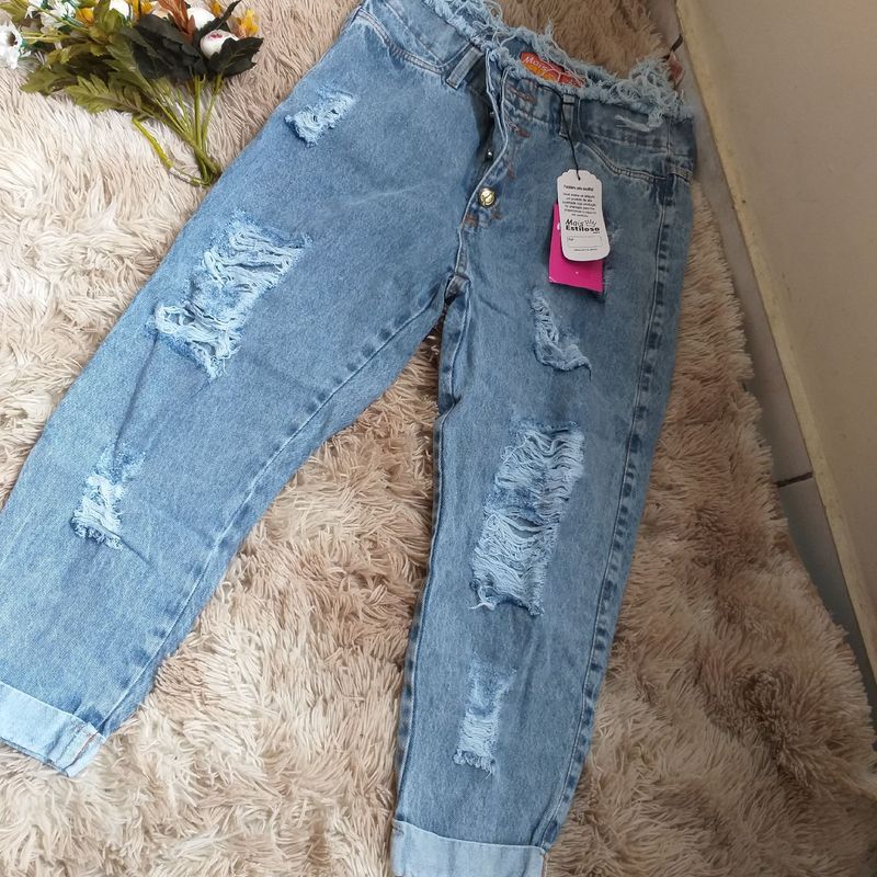 Calça jeans store feminina meia canela