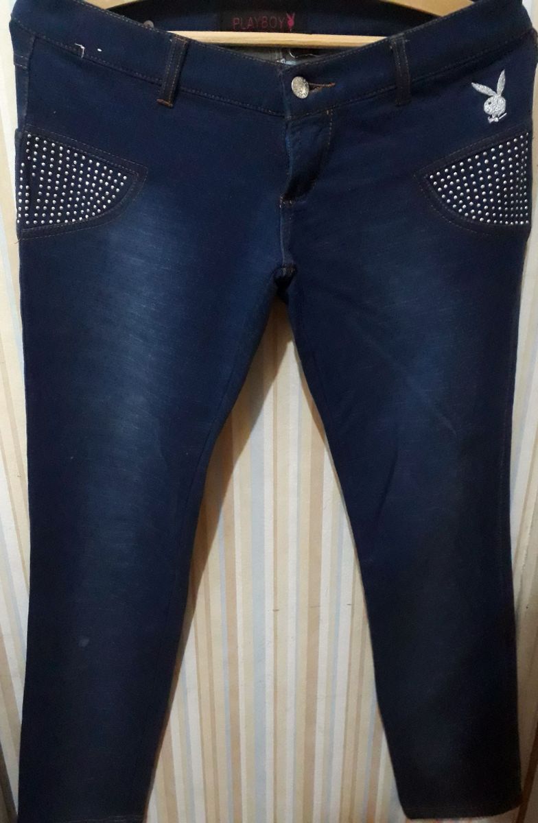 calça jeans moletinho feminina