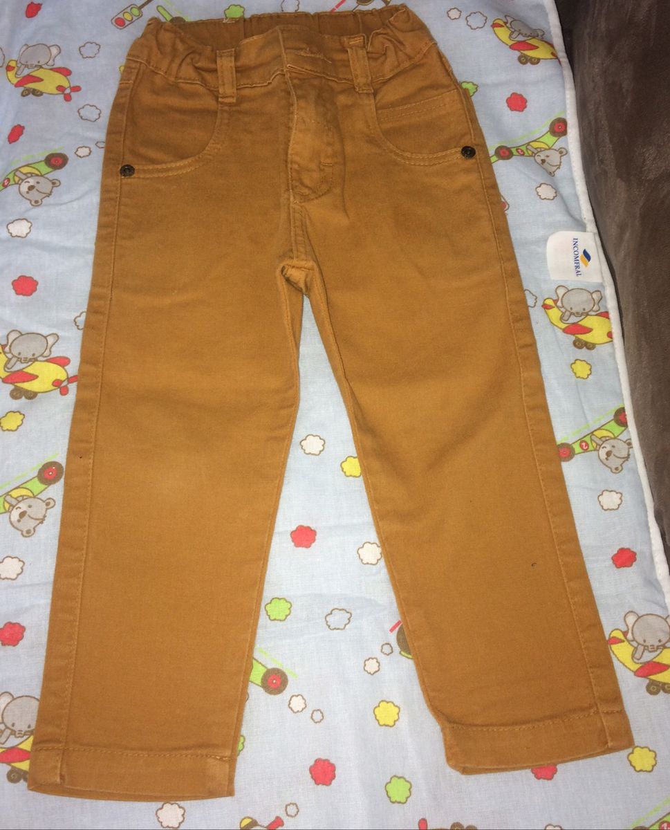 calça mostarda infantil