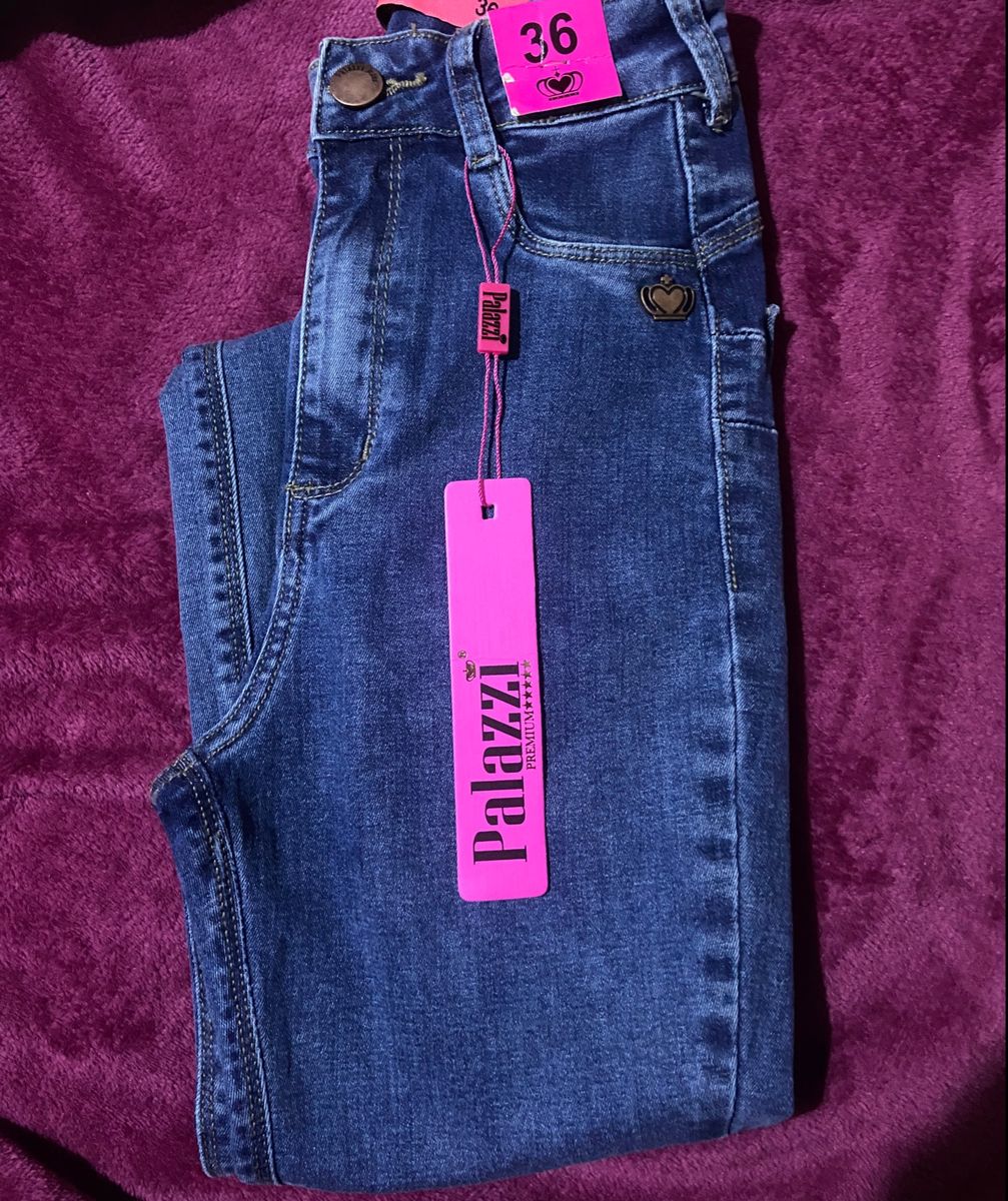 Calça store jeans palazzi