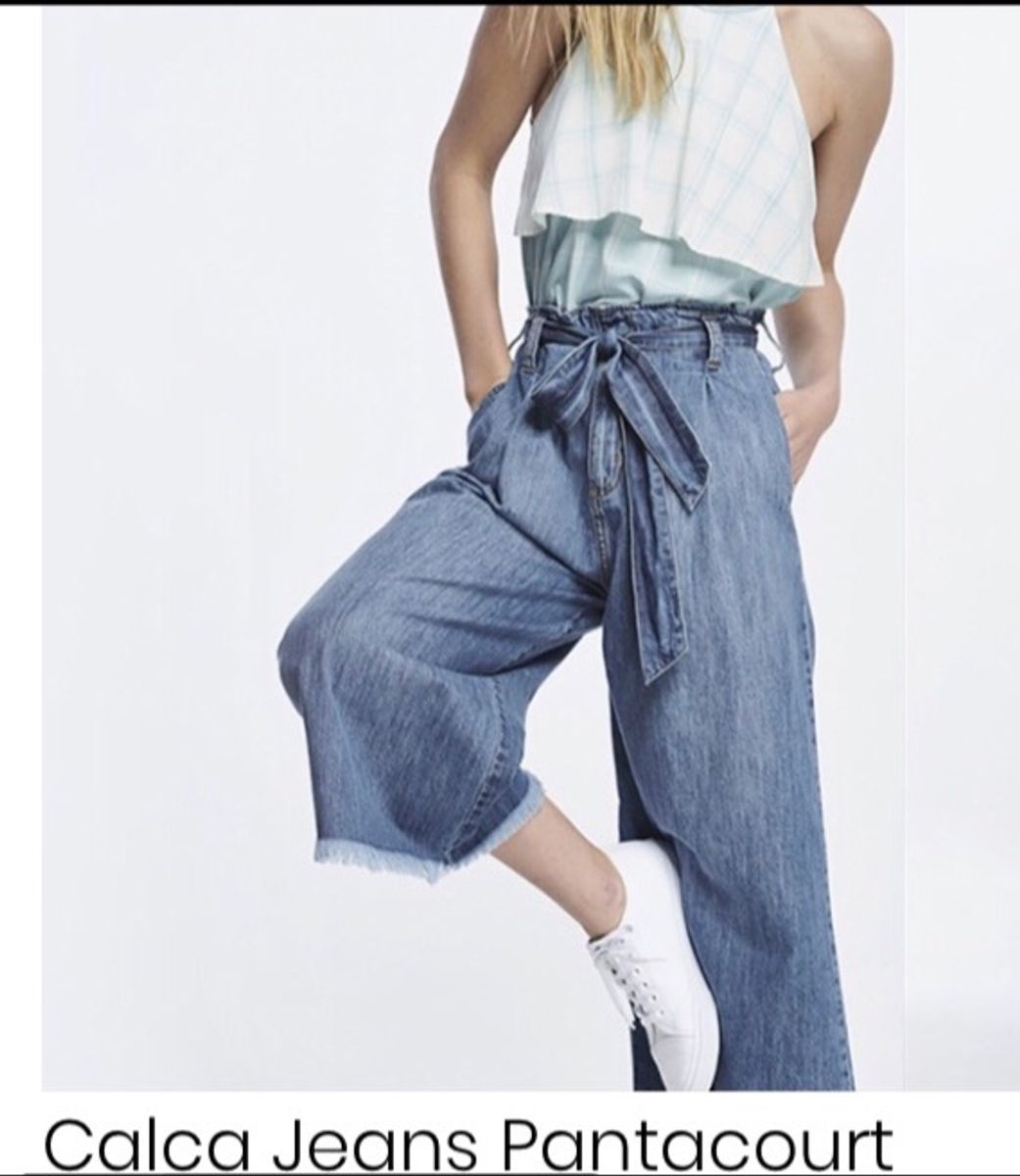 calça pantacourt jeans colcci