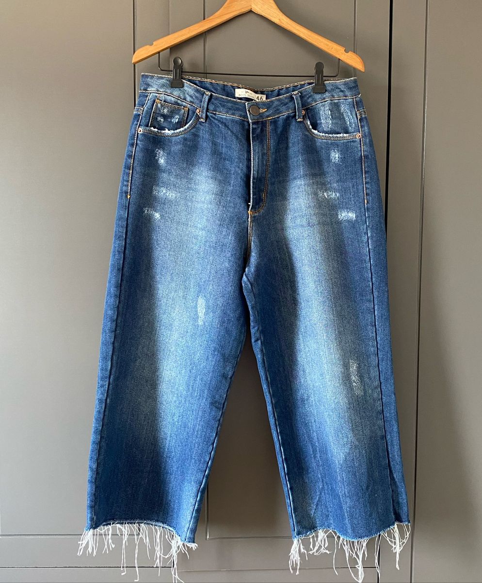 calça pantacourt jeans riachuelo