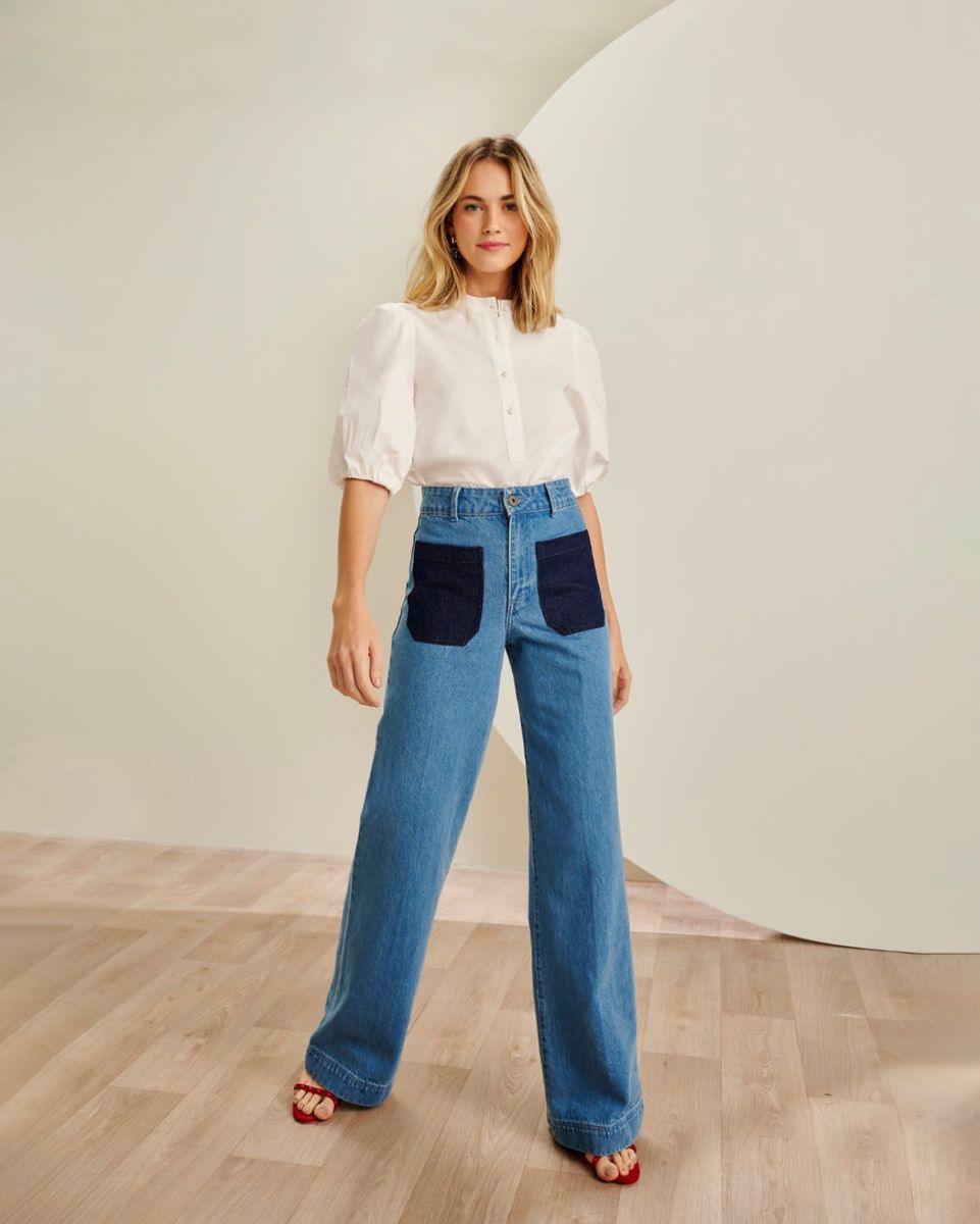 Calça Jeans Pantalona Maria Filó | Calça Feminina Maria Filó Usado ...