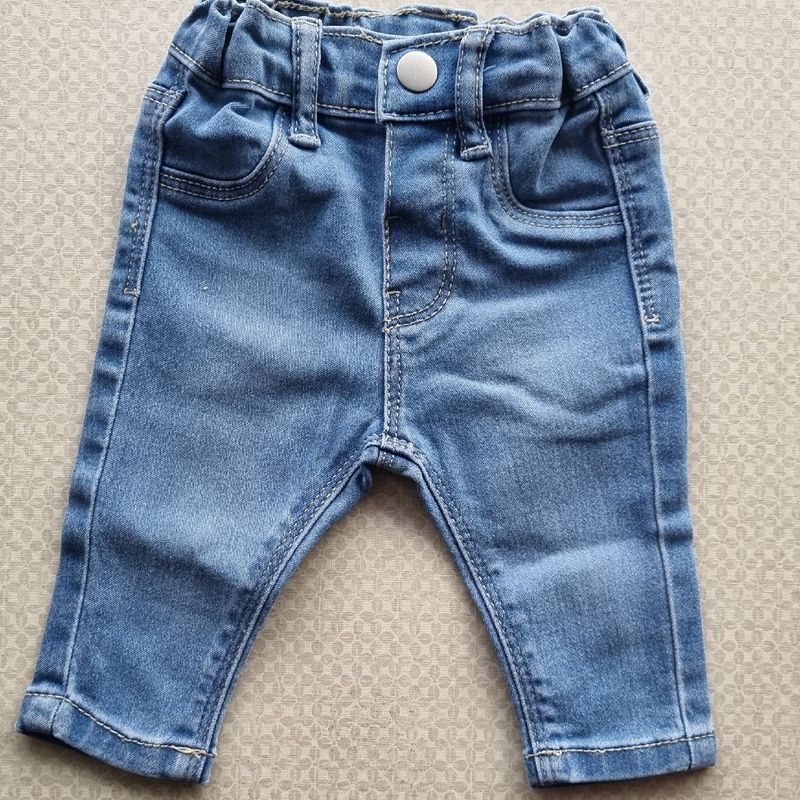 Calça jeans bebe 3 hot sale meses