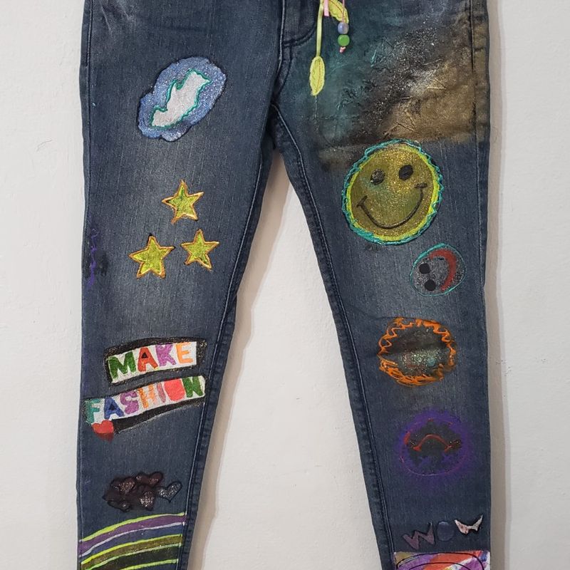 Calça Jeans Personalizada 10 Propria Usado 94748189 enjoei