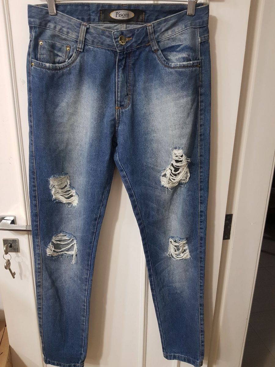 Calça jeans hot sale feminina pisom