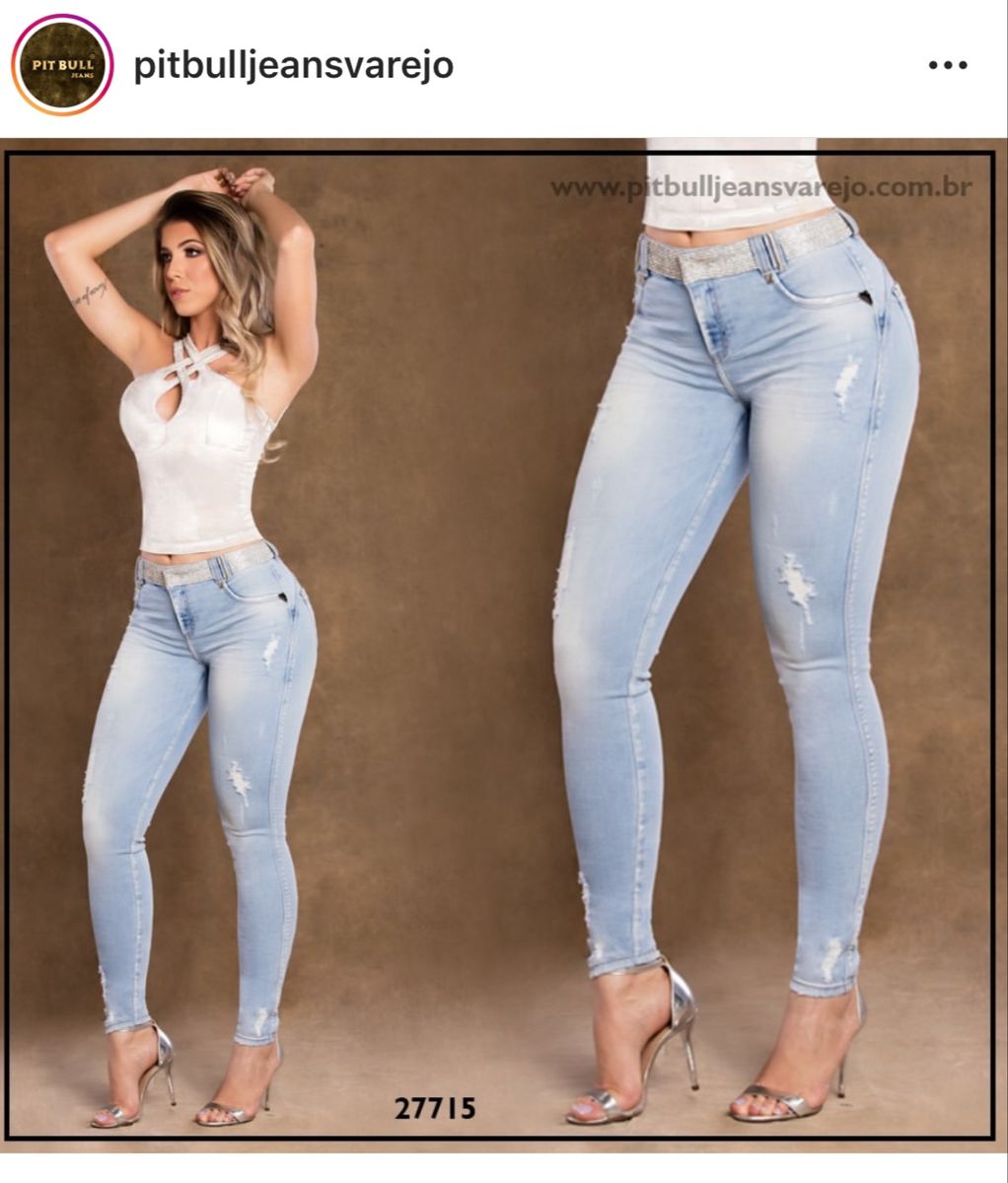 calça jeans feminina da pit bull