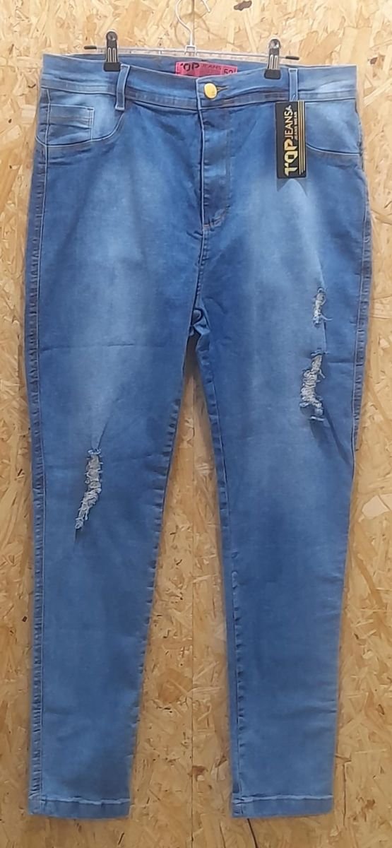 Calça Jeans Plus Size Feminina com Lycra Cintura Alta Cós Alto, 52, Calça  Feminina Topjeans Nunca Usado 93301929