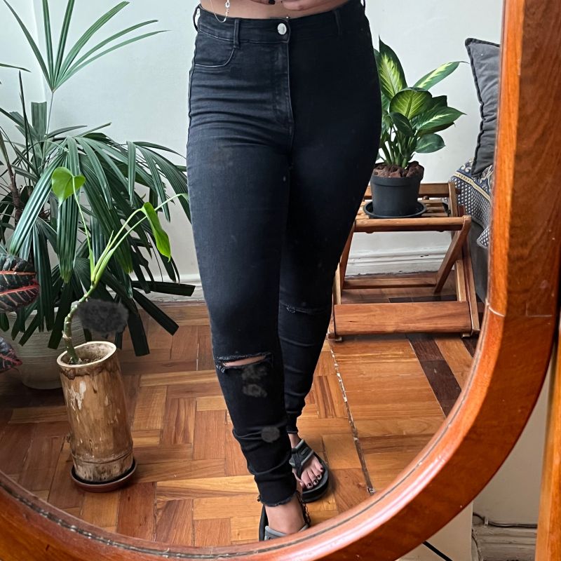 Calça jeans best sale cintura alta zara