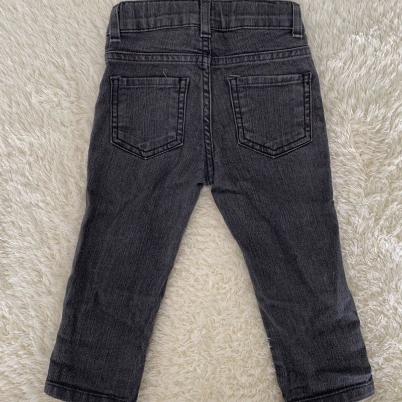 Calça jeans best sale preta para bebe