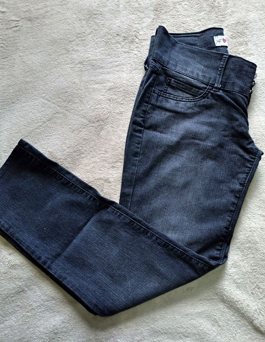 calça jeans preta feminina marisa