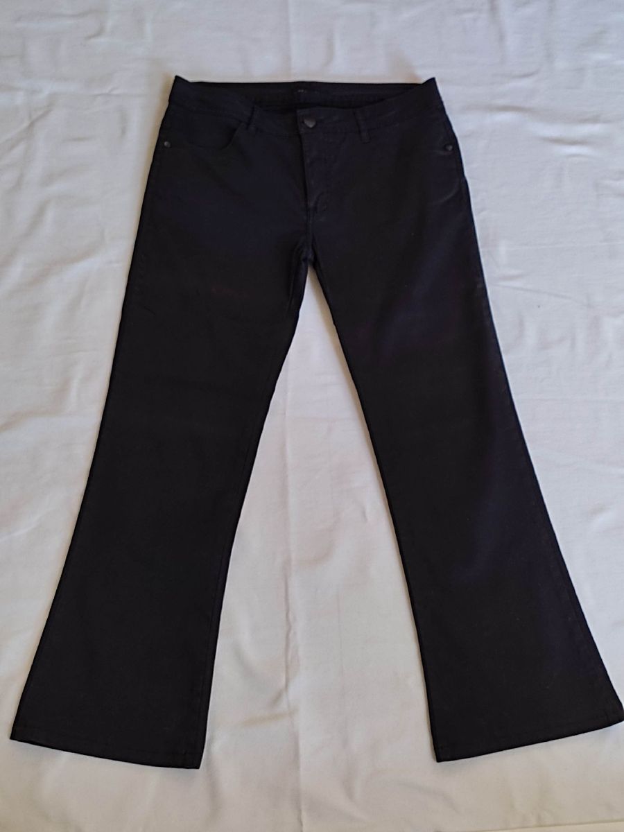 Calça Jeans Preta Flare Request Renner | Calça Feminina Request Usado ...