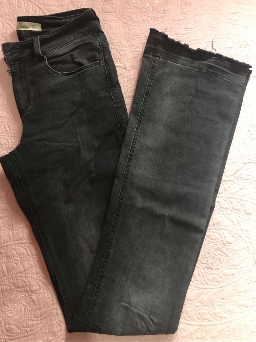 calça jeans preta hering