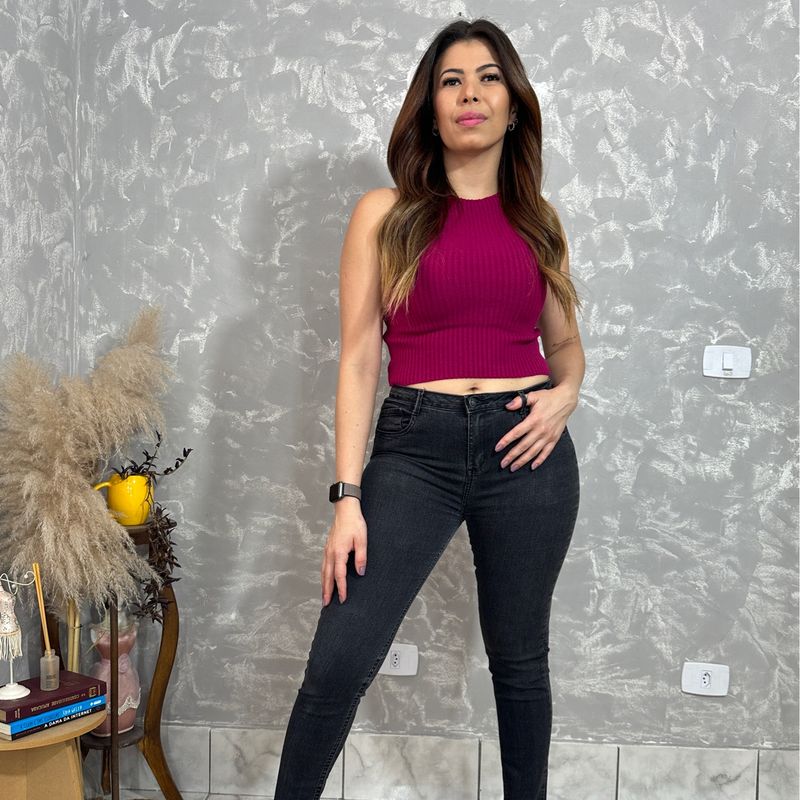 Calça jeans best sale preta feminina marisa