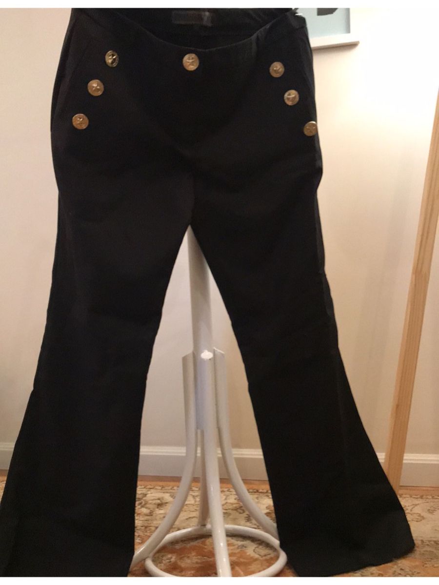 calça flare preta riachuelo