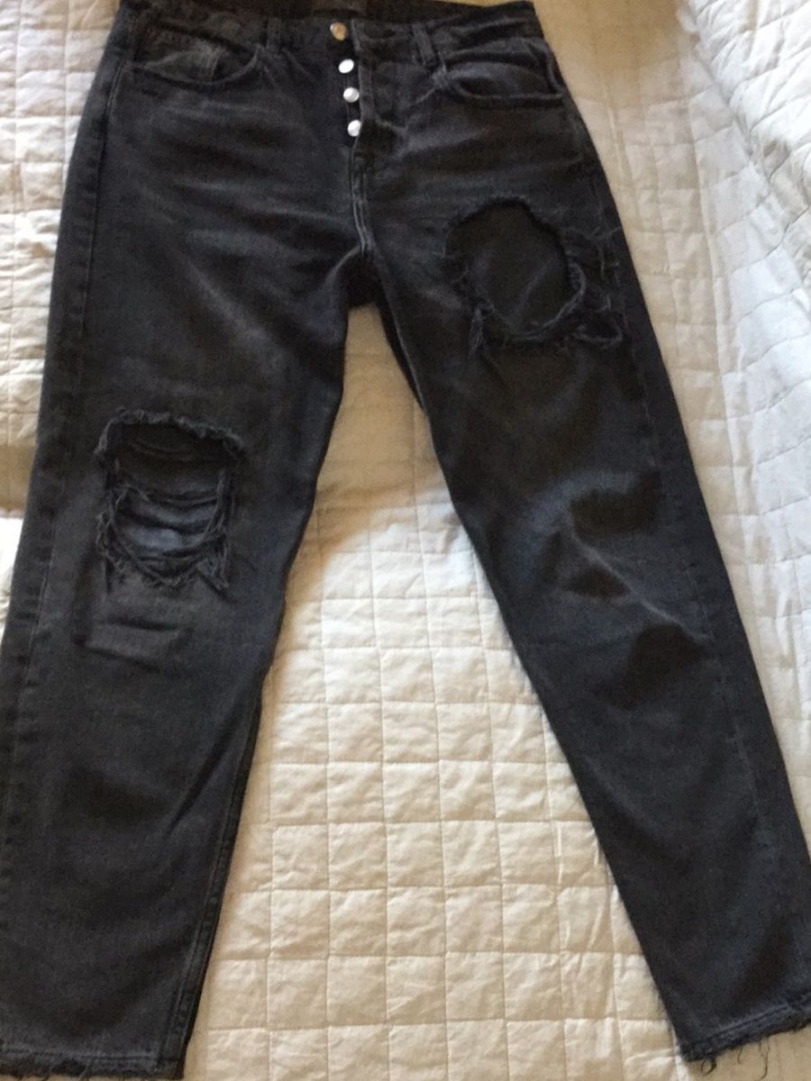 calça de sarja feminina com elastico na cintura