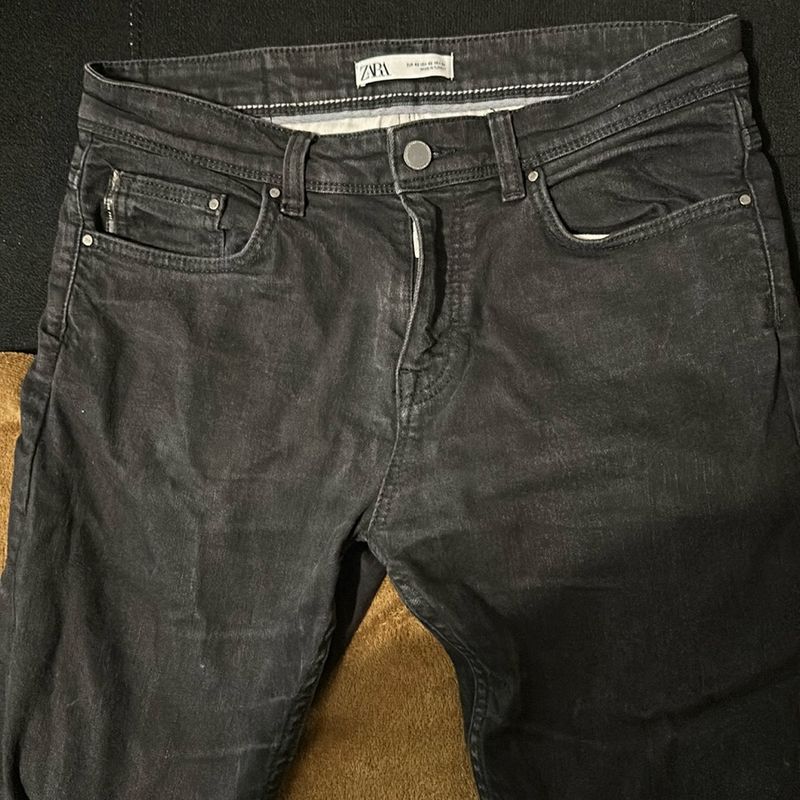 Calças Ganga CalÃ§a Zara Masculina PreÃ§o JEANS BAGGY FIT Azul