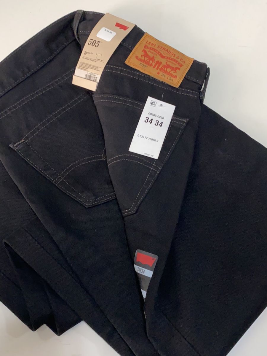 calça preta masculina levis