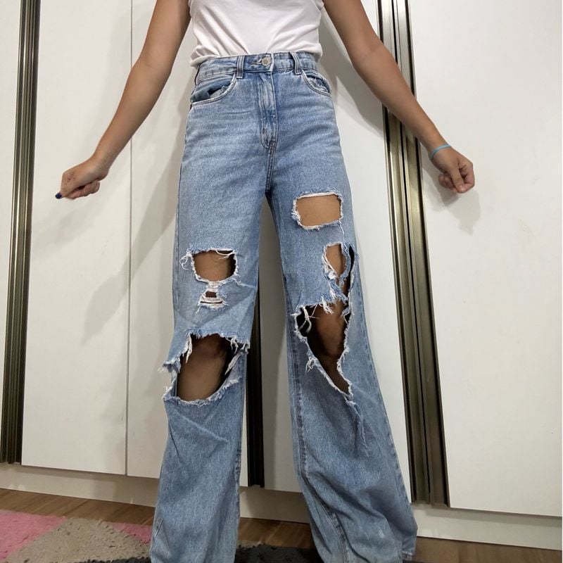 Calça Jeans Rasgada Usada Renner Usado 111239978 enjoei