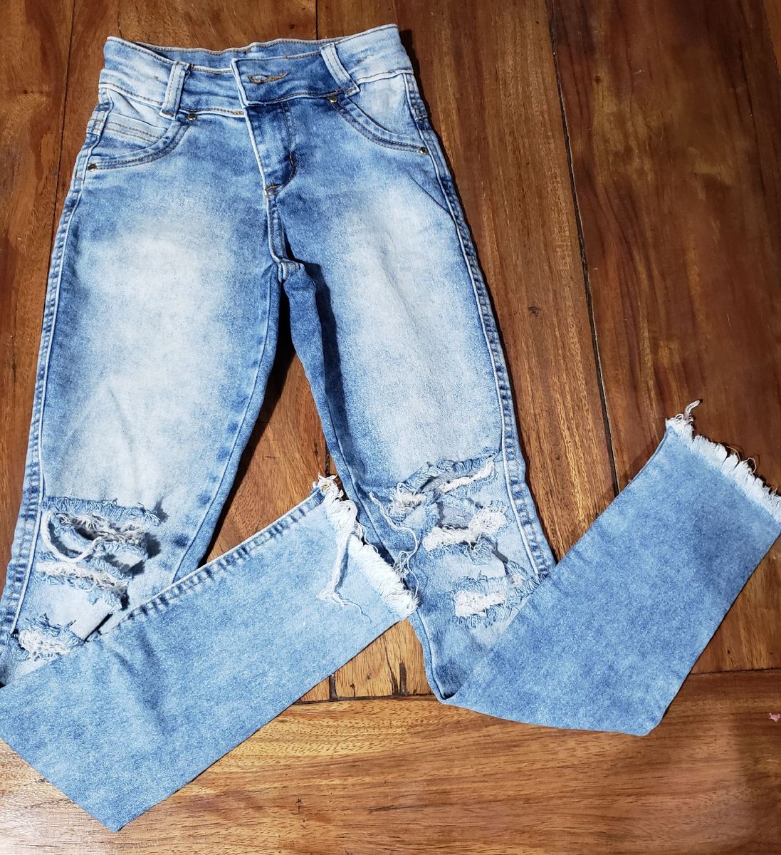 Jeans rasgado hot sale infantil