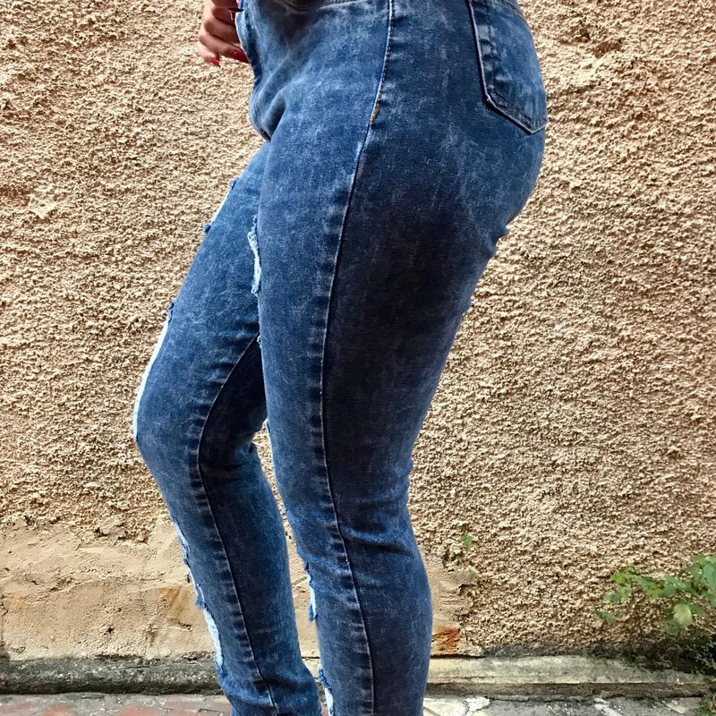 Calça Jeans Rasgada Nova 44, Calça Feminina Dazur Nunca Usado 83975869