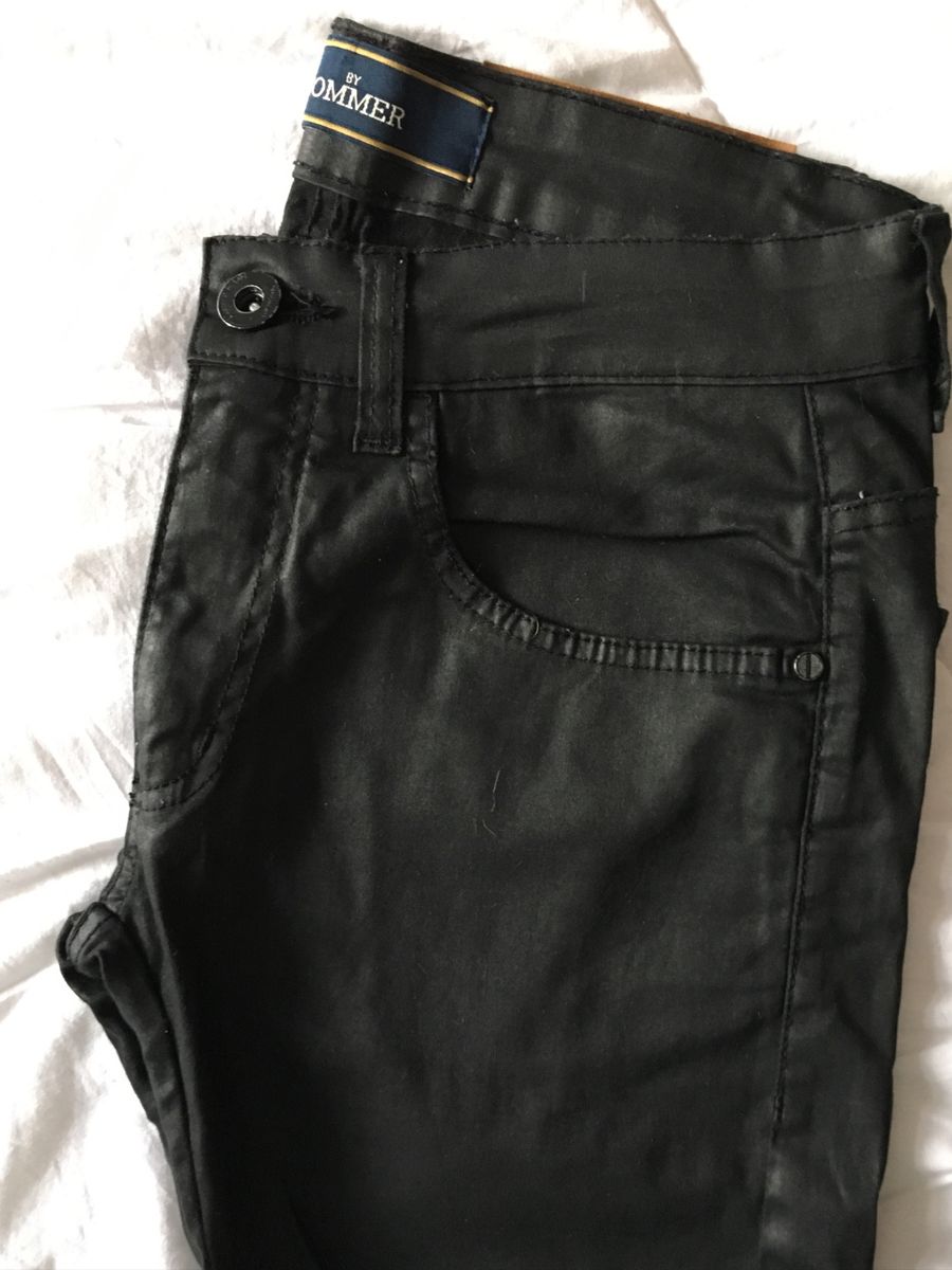 calça jeans resinada masculina