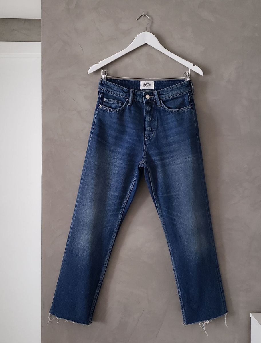 Calça Jeans Reta Curta Zara Calça Feminina Zara Usado 36799575 enjoei