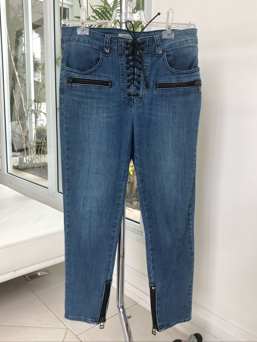 calça rosa cha jeans