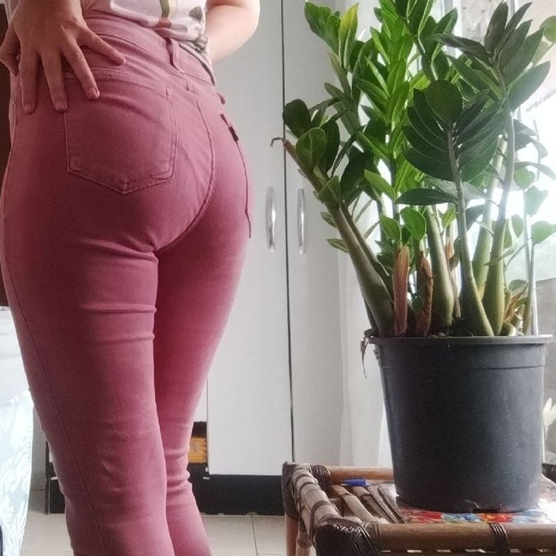 Calça rosa fashion envelhecido