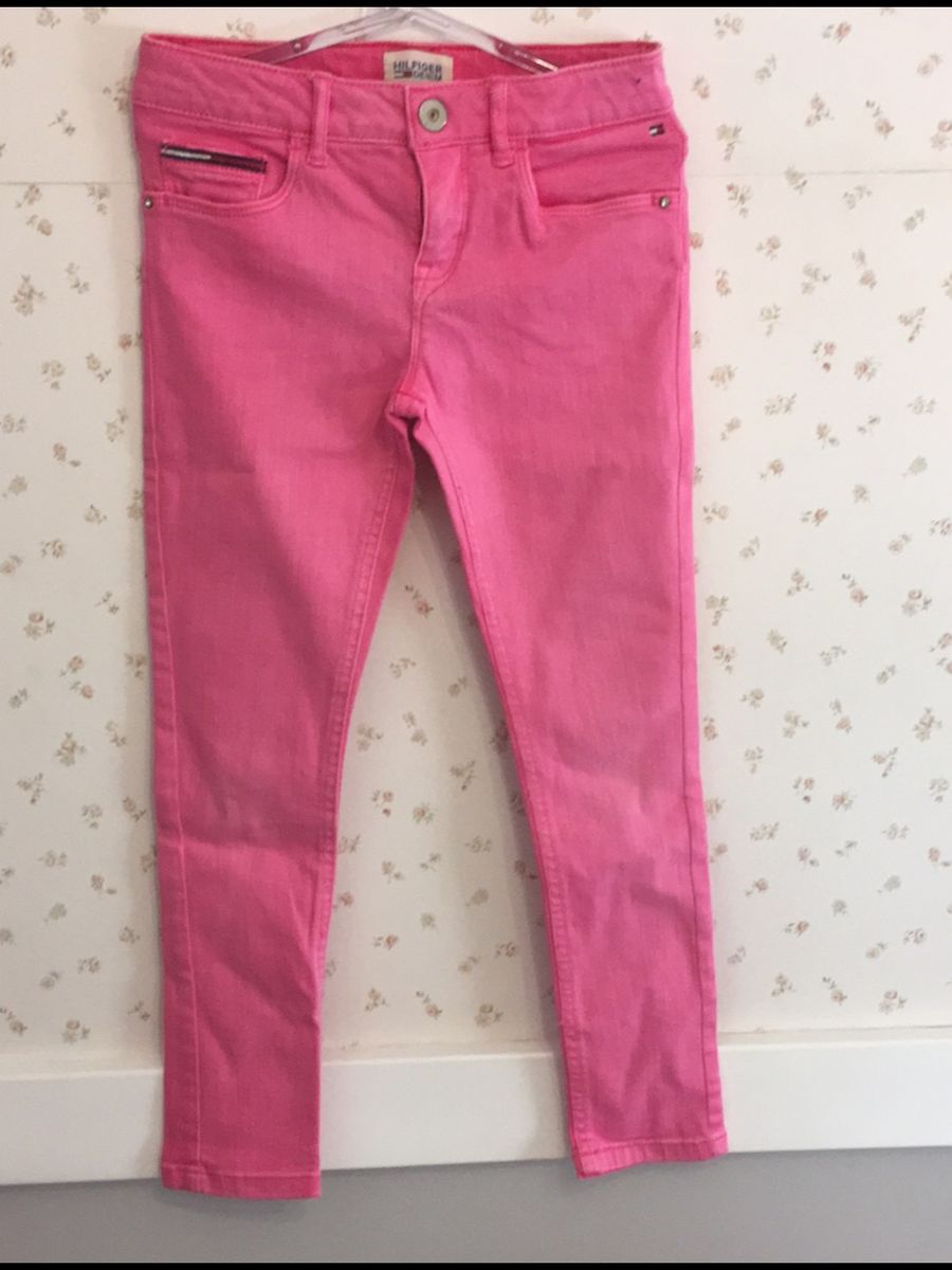 calça jeans rosa infantil